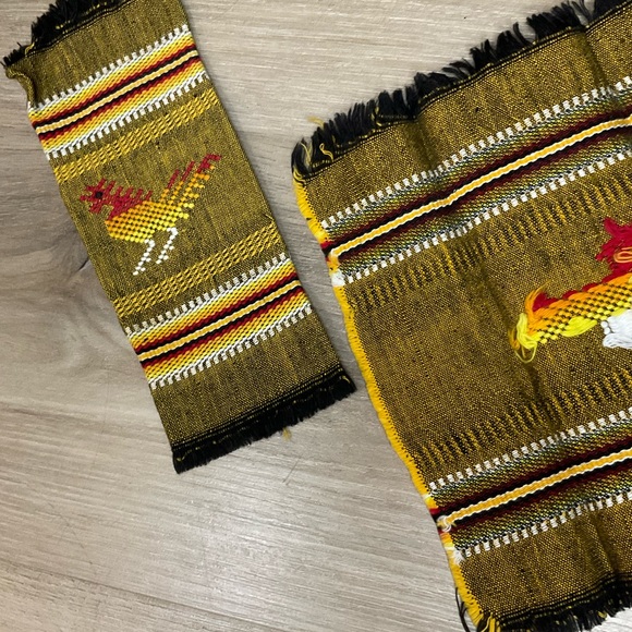 Chimayo Southwestern Set of 6 woven cocktail napkins folk art - Picture 1 of 6